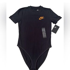 Nike Black Bodysuit with Orange Swoosh